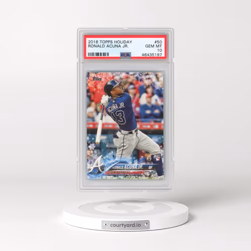 2018 Topps Holiday #50 Ronald Acuna Jr. (PSA 10 GEM MINT)