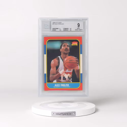 1986 Fleer #30 Alex English (BGS 9 MINT)