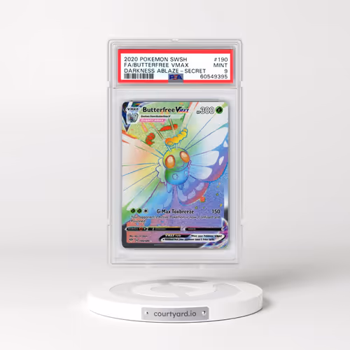 2020 Pokémon Sword & Shield Darkness Ablaze #190 Butterfree Vmax - Full Art Secret (PSA 9 MINT)