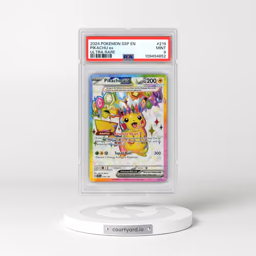 2024 Pokémon Ssp EN-Surging Sparks #219 Pikachu EX - Holo Ultra Rare (PSA 9 MINT)