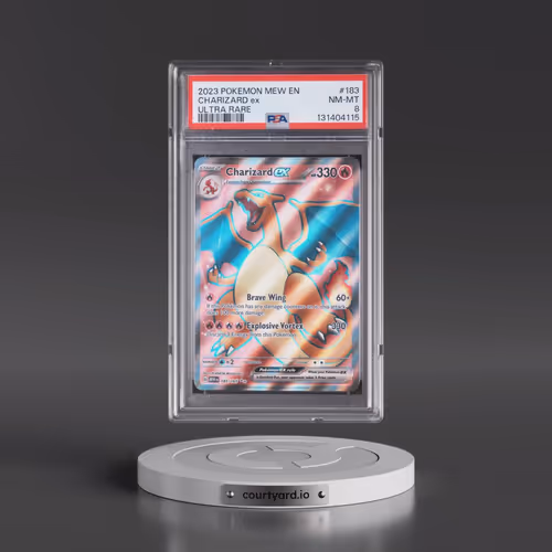 2023 Pokémon Mew EN-151 #183 Charizard EX - Holo Ultra Rare (PSA 8 NM-MT)