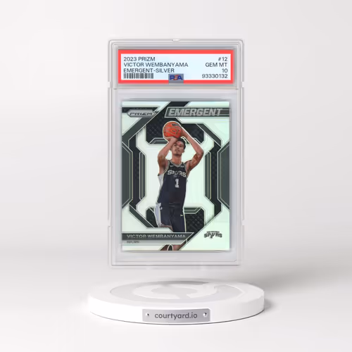 2023 Panini Prizm Emergent #12 Victor Wembanyama - Silver Prizm (PSA 10 GEM MINT)