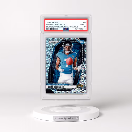 2024 Panini Prizm Rookie Variation #8 Brian Thomas Jr. - No Huddle Prizm (PSA 9 MINT)