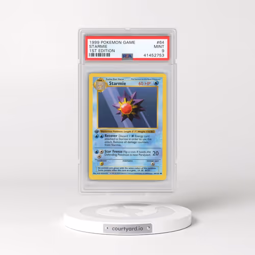 1999 Pokémon Game #64 Starmie - 1st Edition (PSA 9 MINT)
