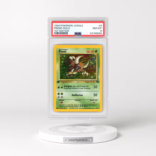 1999 Pokémon Jungle #9 Pinsir - 1st Edition Holo (PSA 8 NM-MT)