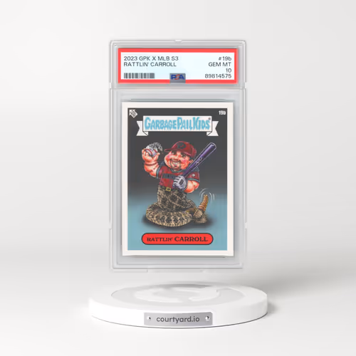 2023 Topps Garbage Pail Kids X MLB Series 3 #19b Rattlin' Carroll (PSA 10 GEM MINT)