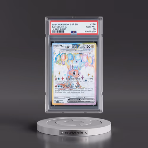 2024 Pokémon Ssp EN-Surging Sparks #226 Tatsugiri EX - Holo Ultra Rare (PSA 10 GEM MINT)