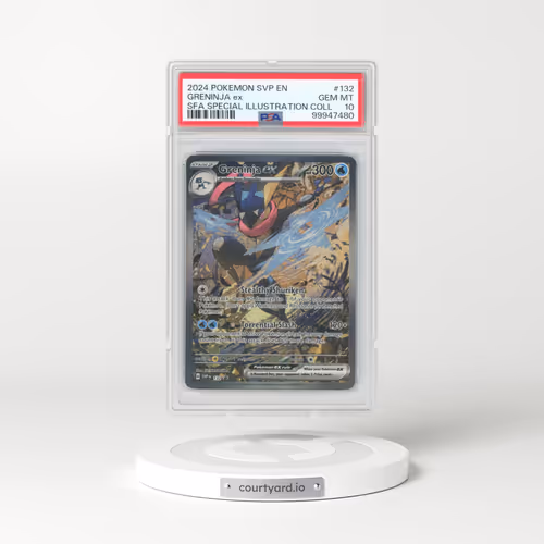 2024 Pokémon Svp EN-SV Black Star Promo #132 Greninja EX - Holo Shrouded Fable Special Illustration Collection (PSA 10 GEM MINT)