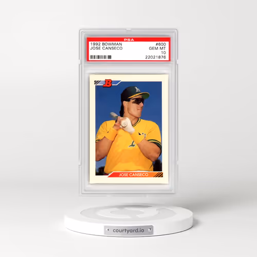 1992 Bowman #600 Jose Canseco (PSA 10 GEM MINT)