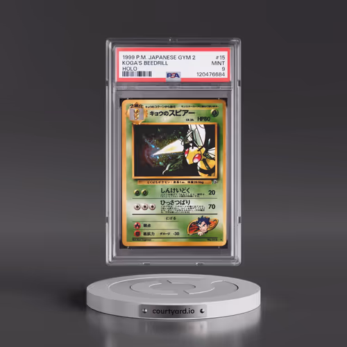 1999 Pokémon Gym 2 #15 Koga's Beedrill - Holo (PSA 9 MINT)