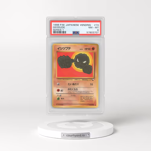 1998 Japanese Vending Series 1 #74 Geodude (PSA 8 NM-MT)