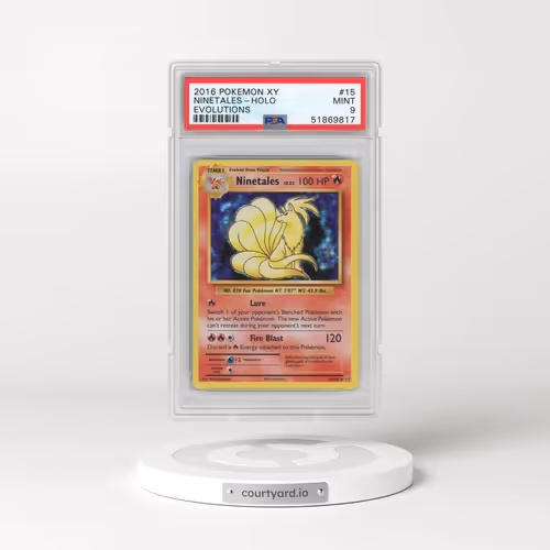 2016 Pokémon XY Evolutions #15 Ninetales - Holo (PSA 9 MINT)