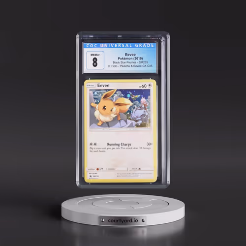 2016 Black Star Promos - Sun & Moon #SM235 Eevee - Pikachu & Eevee GX Collection (Holo) (CGC 8 N