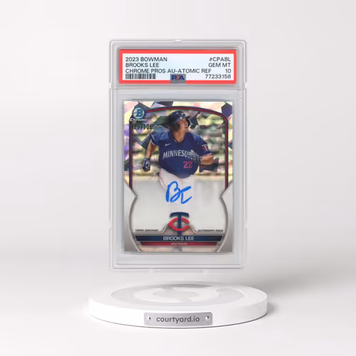 2023 Bowman Chrome Prospect Autographs #CPABL Brooks Lee - Atomic Refractor (PSA 10 GEM MINT)