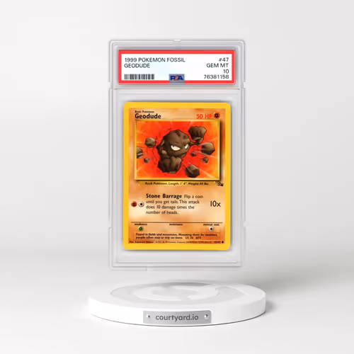 1999 Pokémon Fossil #47 Geodude (PSA 10 GEM MINT)