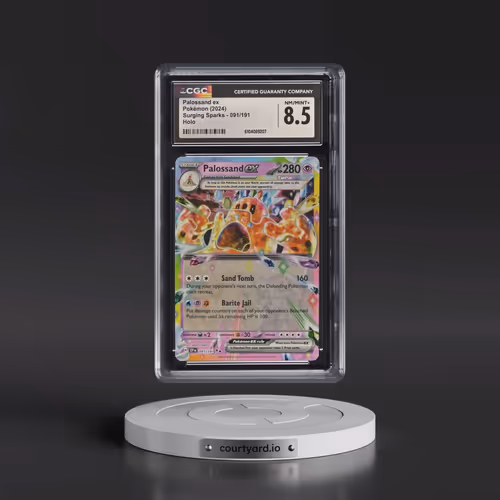 2024 Pokémon Ssp EN-Surging Sparks #091 Palossand EX - Holo (CGC 8.5 NM-MT+)