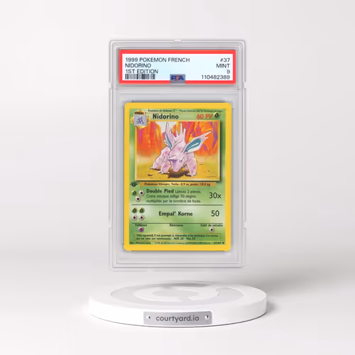 1999 Pokémon #37 Nidorino - 1st Edition (PSA 9 MINT)