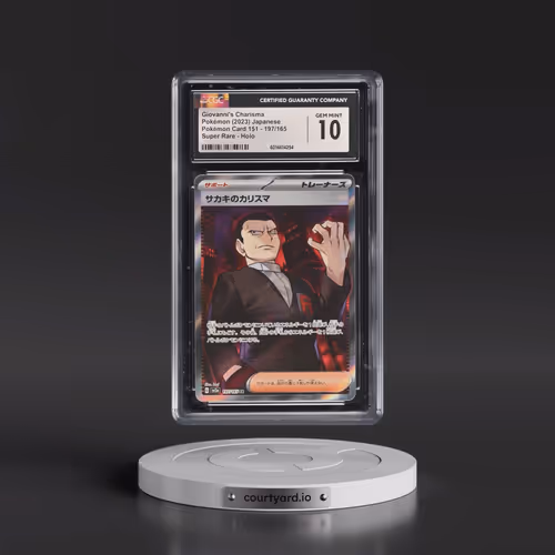 2023 Pokémon Card 151 #197/165 Giovanni's Charisma - Super Rare Holo (CGC 10 GEM MINT)