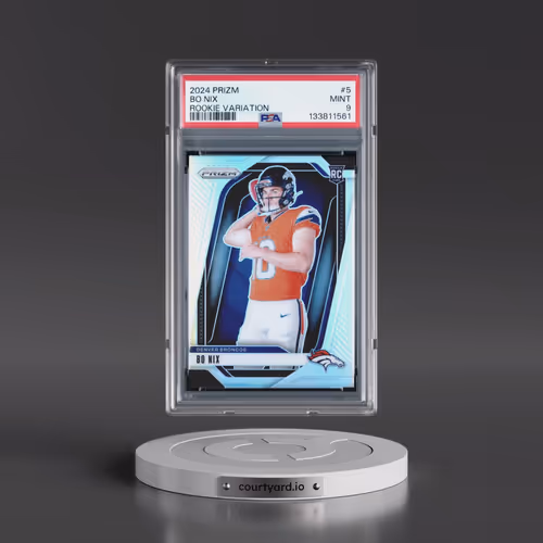 2024 Panini Prizm Rookie Variation #5 Bo Nix (PSA 9 MINT)