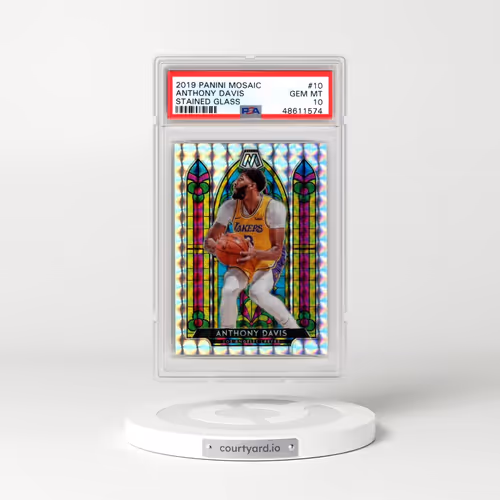 2019 Panini Mosaic Stained Glass #10 Anthony Davis (PSA 10 GEM MINT)