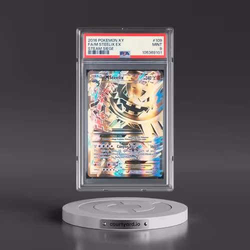2016 Pokémon XY Steam Siege #109 M Steelix EX - Holo Full Art (PSA 9 MINT)