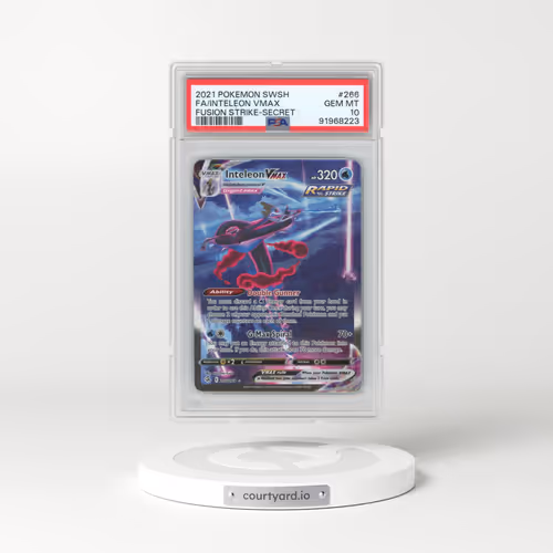 2021 Pokémon Sword & Shield Fusion Strike #266 Inteleon Vmax - Full Art Secret (PSA 10 GEM MINT)