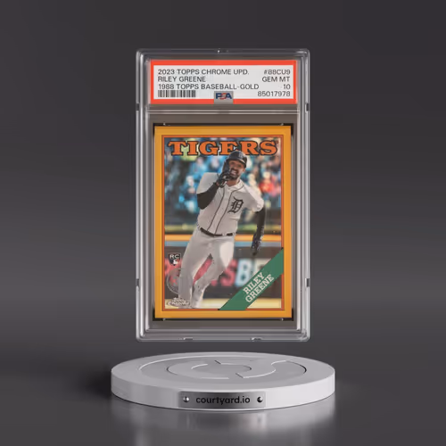 2023 Topps Chrome Update 1988 Topps Baseball #88CU9 Riley Greene - Gold Refractor (PSA 10 GEM MINT)