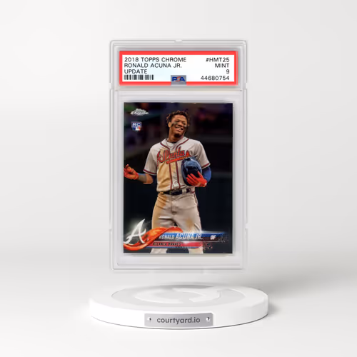 2018 Topps Chrome Update #HMT25 Ronald Acuna Jr. (PSA 9 MINT)