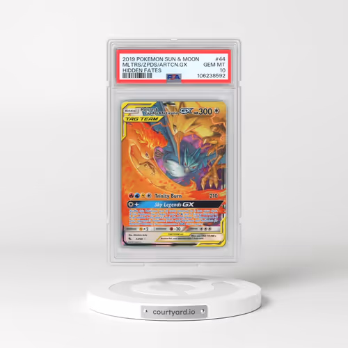 2019 Pokémon Sun & Moon Hidden Fates #44 Moltres & Zapdos & Articuno GX - Holo (PSA 10 GEM MINT)