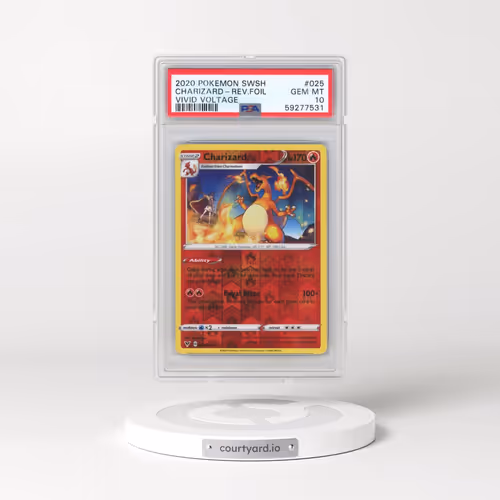 2020 Pokémon Sword & Shield Vivid Voltage #025 Charizard - Reverse Foil (PSA 10 GEM MINT)