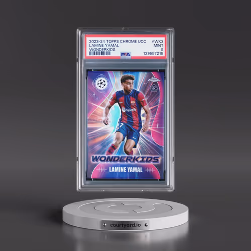 2023-24 Topps Chrome UEFA Club Competitions Wonderkids #WK3 Lamine Yamal (PSA 9 MINT)