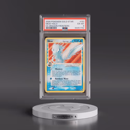 2006 Pokémon EX Dragon Frontiers #101 Mew - Holo Gold Star (PSA 6 EX-MT)