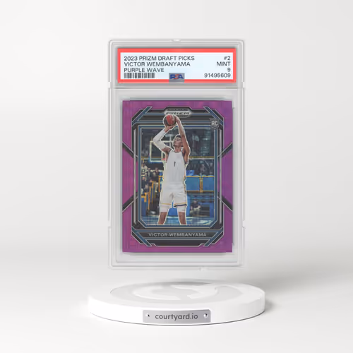 2023 Panini Prizm Draft Picks #2 Victor Wembanyama - Purple Wave (PSA 9 MINT)