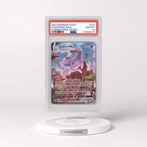 2021 Pokémon Sword & Shield Fusion Strike #270 Espeon Vmax - Full Art Secret (PSA 10 GEM MINT)