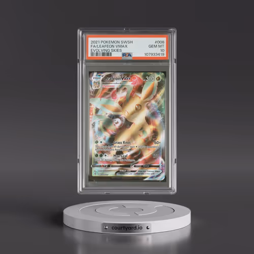 2021 Pokémon Sword & Shield Evolving Skies #008 Leafeon Vmax - Full Art (PSA 10 GEM MINT)