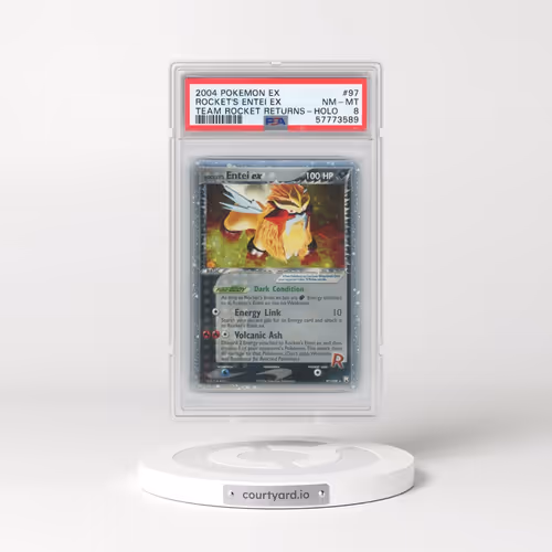 2004 Pokémon EX Team Rocket Returns #97 Rocket's Entei EX - Holo Holo (PSA 8 NM-MT)