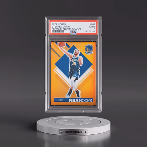 2024 Panini NBA Hoops #282 Stephen Curry - Premium Prizms Orange (PSA 9 MINT)