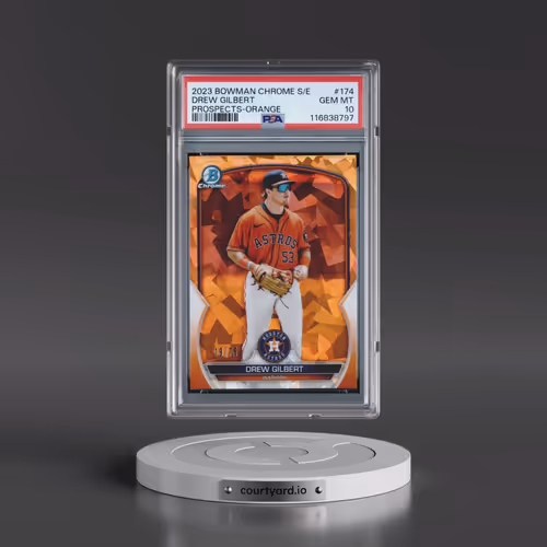 2023 Bowman Chrome Sapphire Edition Prospects #174 Drew Gilbert - Orange (PSA 10 GEM MINT)