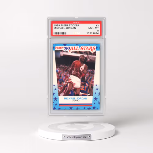1989 Fleer Sticker #3 Michael Jordan (PSA 8 NM-MT)