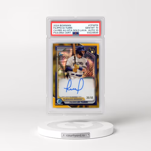 2024 Bowman Chrome Prospect Autographs #CPAFDI Filippo DI Turri - Hta Gold Lava (PSA 10 GEM MINT)