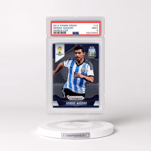 2014 Panini Prizm World Cup #13 Sergio Aguero (PSA 9 MINT)