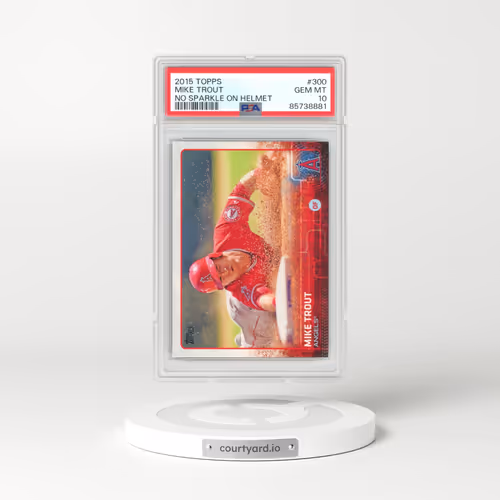 2015 Topps #300 Mike Trout - No Sparkle on Helmet (PSA 10 GEM MINT)