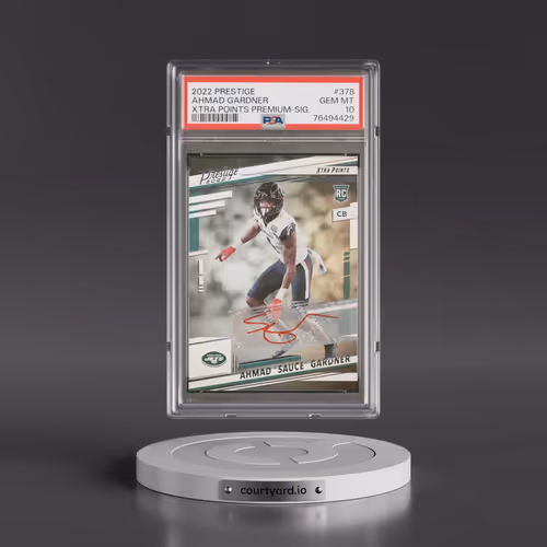 2022 Panini Prestige #378 Ahmad "Sauce" Gardner - Xtra Points Premium-Signature (PSA 10 GEM MINT)