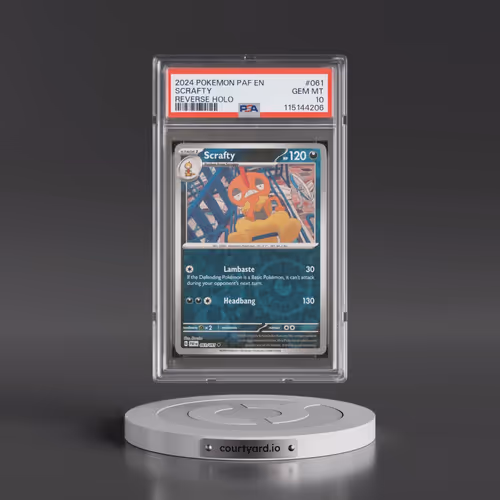 2024 Pokémon Paf EN-Paldean Fates #061 Scrafty - Reverse Holo (PSA 10 GEM MINT)