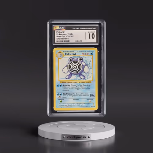 1999 Base Set #38/102 Poliwhirl - Shadowless Shadowless (CGC 10 GEM MINT)