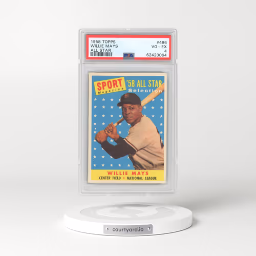 1958 Topps #486 Willie Mays - All Star (PSA 4 VG-EX)