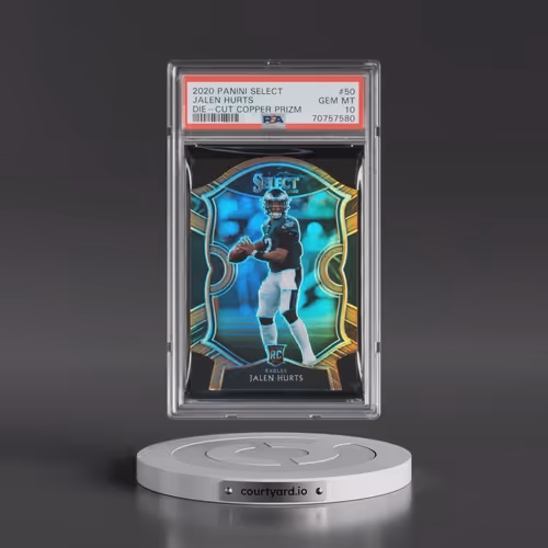 2020 Panini Select #50 Jalen Hurts - Die-Cut Copper Prizm (PSA 10 GEM MINT)