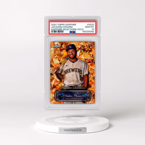2024 Topps Chrome Sapphire Sapphire Selections #SS25 Jackson Chourio - Update-Gold (PSA 10 GEM MINT)