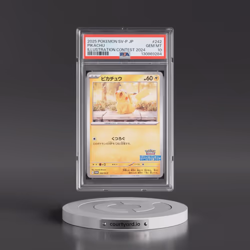 2025 Pokémon SV-P Promo #242 Pikachu - Illustration Contest 2024 (PSA 10 GEM MINT)