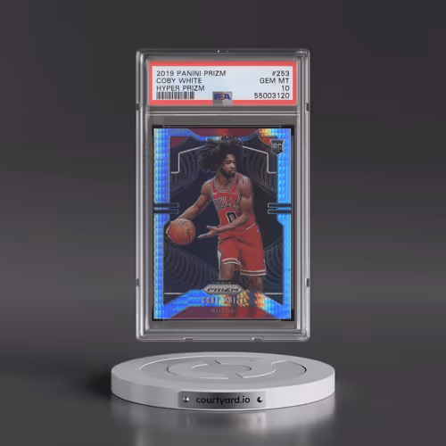 2019 Panini Prizm #253 Coby White - Hyper Prizm (PSA 10 GEM MINT)